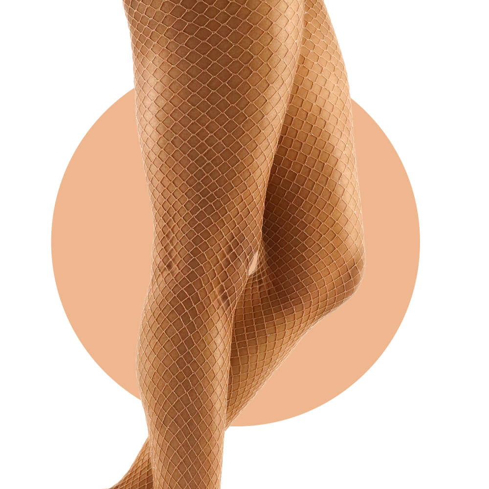 V-CUT GOLD GLITTER FISHNETS