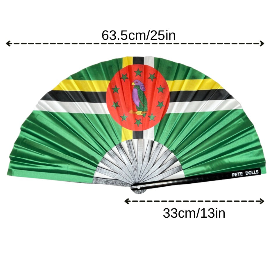 Dominica Flag Fan