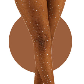 Shortbread Diamante tights S/M, Sheer Tones