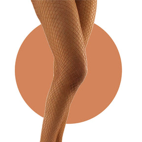 FOOTLESS GOLD GLITTER FISHNETS