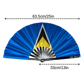 St. Lucia Flag Fan